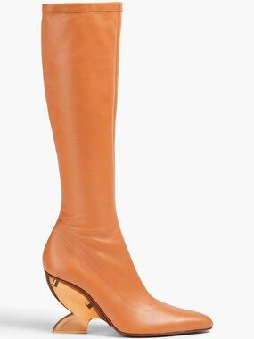 Zimmermann Leather Knee High Boots Tan Cognac Spring